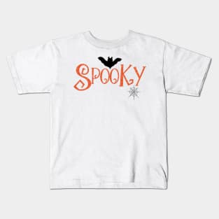 Spooky Halloween design orange Kids T-Shirt